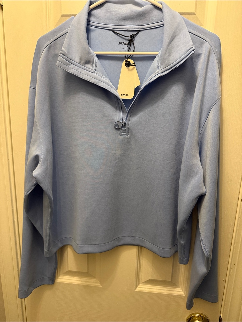 Prana Women's Pale Blue Quarter-Zip Pullover